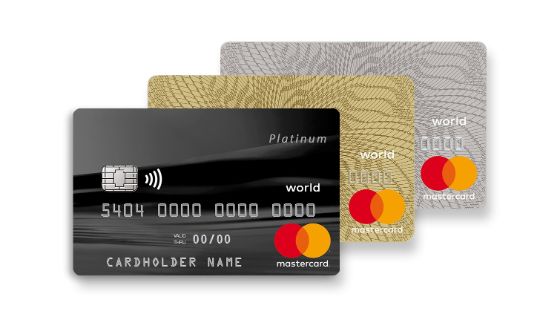 World Mastercard Platinum, Gold, Standard