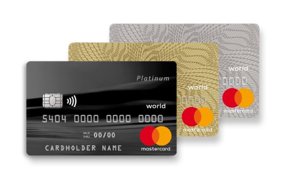 World Mastercard Platinum, Gold, Standard