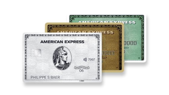American Express Platinum, Gold, Green